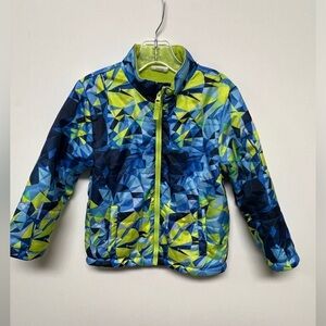 GIRLS BLUE GREEN LIGHT FLEECE LINED JACKET SIZE. 4 T